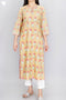 Bizzy Lizzy Kurta With Chiffon Dupatta in Block Print