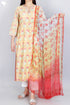 Bizzy Lizzy Kurta With Chiffon Dupatta in Block Print