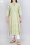 Bizzy Lizzy Kurta With Chiffon Dupatta in Floral Block Print