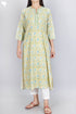Bizzy Lizzy Kurta With Chiffon Dupatta in Floral Block Print