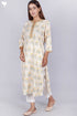 Bizzy Lizzy Kurta With Chiffon Dupatta in Floral Block Print