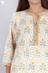 Bizzy Lizzy Kurta With Chiffon Dupatta in Floral Block Print