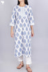 Bizzy Lizzy Kurta With Chiffon Dupatta in Block Print