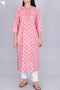 Bizzy Lizzy Kurta With Chiffon Dupatta in Graphic Block Print