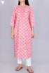 Bizzy Lizzy Kurta With Chiffon Dupatta in Graphic Block Print