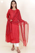 Bizzy Lizzy Kurta With Chiffon Dupatta in Block Print