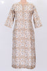 Chanderi Silk Kurta Dupatta Set In FloralBlock Print