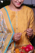 Chanderi Silk Kurta With Dupatta In Floral Block Print