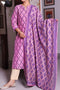 Chanderi Silk Kurta Dupatta Set In Gold Block Print