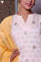 Jacquard Cotton Kurta With Chanderi Dupatta