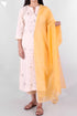 Jacquard Cotton Kurta With Chanderi Dupatta