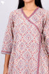 Terry Voile Angarakha Kurta With Chiffon Dupatta In Block Print