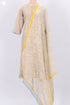 Terry Voile Kurta With Chiffon Dupatta In Graphic Block Print