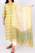 Terry Voile Kurta With Chiffon Dupatta In Graphic Print