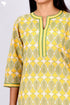 Terry Voile Kurta With Chiffon Dupatta In Graphic Print