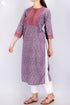 Terry Voile Kurta With Chiffon Dupatta In Graphic Print