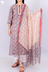 Terry Voile Kurta With Chiffon Dupatta In Graphic Print