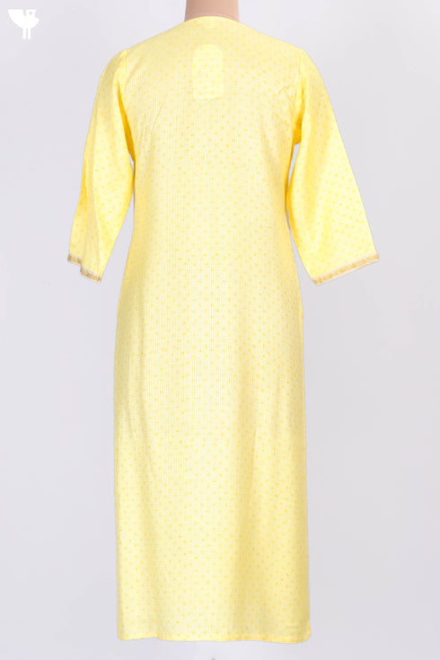 Bhagalpur Self Striped Kurta With Chanderi Dupatta In Block Print