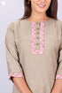 Bhagalpur Self Striped Kurta With Chanderi Silk Poncho In Block Print