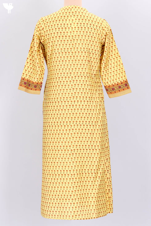 Bhagalpur Cotton Kurta With Chanderi Dupatta In FloralBlock Print