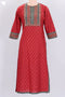 Khaadi Kurta With Mulmul Dupatta In Block Print