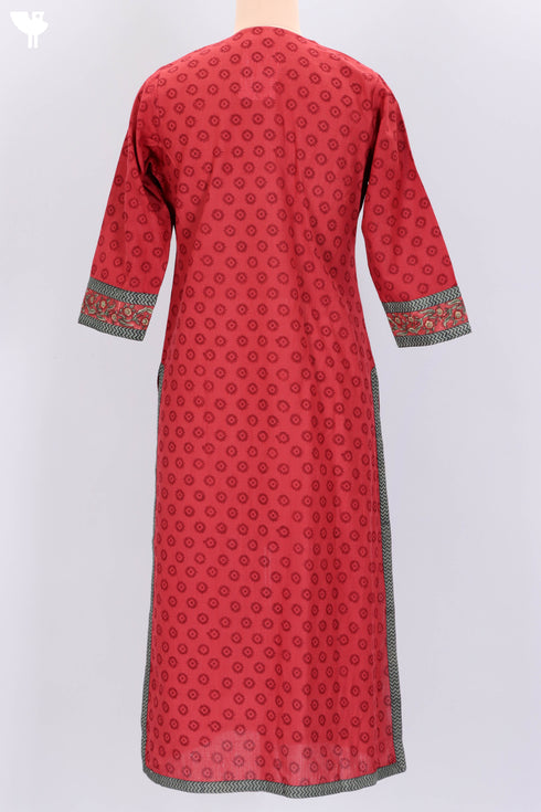 Khaadi Kurta With Mulmul Dupatta In Block Print