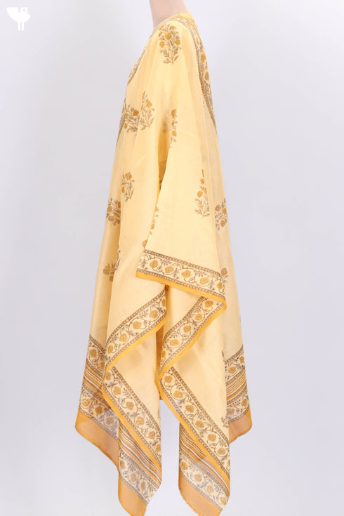 Bhagalpur Cotton Kurta With Chanderi Dupatta In FloralBlock Print