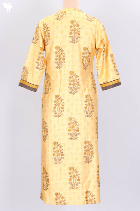 Bhagalpur Cotton Kurta With Chanderi Dupatta In FloralBlock Print