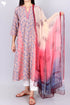 Terry Voile Kurta And Chiffon Dupatta Set In Paisley Block Print