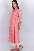 Terry Voile Kurta And Chiffon Dupatta Set In Floral Block Print