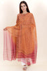 Bhagalpur Kurta With Chiffon Dupatta In Block Print