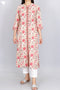 Terry Voile Kurta With Chiffon Dupatta In Floral Block Print