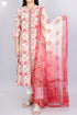 Terry Voile Kurta With Chiffon Dupatta In Floral Block Print