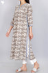 Terry Voile Kurta With Chiffon Dupatta In Block Print