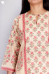 Terry Voile Kurta With Chiffon Dupatta In Floral Block Print