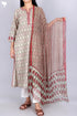 Terry Voile Kurta With Chiffon Dupatta In Graphic Block Print