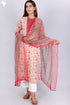 Terry Voile Kurta With Chiffon Dupatta In Block Print