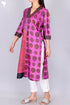 Tussar Silk Kurta Cotton Silk Dupatta Set In Block Print