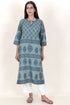Khaadi Kurta With Kota Doria Dupatta in Floral Block Print