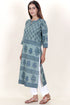Khaadi Kurta With Kota Doria Dupatta in Floral Block Print