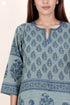 Khaadi Kurta With Kota Doria Dupatta in Floral Block Print