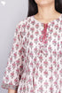 Mulmul Paneled Kurta With Kota Doria Dupatta In Floral Block Print