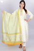 Chanderi Silk Kurta And Dupatta Set With Gota Embroidery