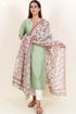 Chanderi Silk Kurta And Dupatta With Embroidery
