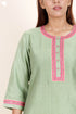 Chanderi Silk Kurta And Dupatta With Embroidery