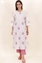 Khaadi Kurta With Kota Doria Dupattain Floral Block Print
