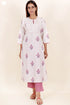 Khaadi Kurta With Kota Doria Dupattain Floral Block Print