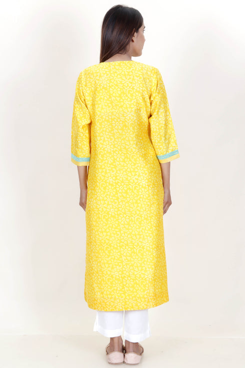 Chanderi Silk Kurta And Dupatta Set With Gota Patti Embroidery