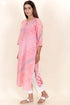 Khaadi Cotton Kurta And Kota Doria Dupatta Set In Block Print