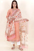 Terry Voile Kurta And Kota Dupatta Set In Block Print